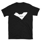 Camiseta unisex con el mapa blanco de Alagoas, Brasil