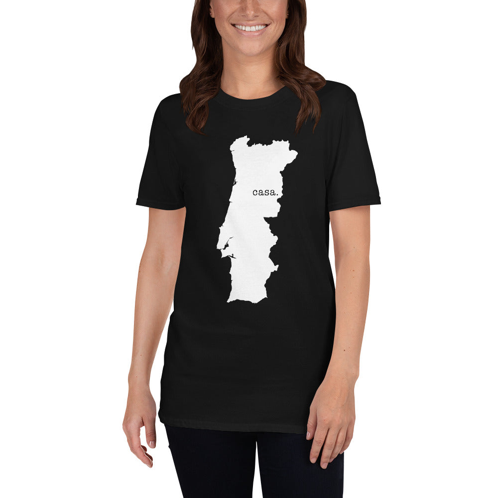 Portugal White Map Unisex T-Shirt