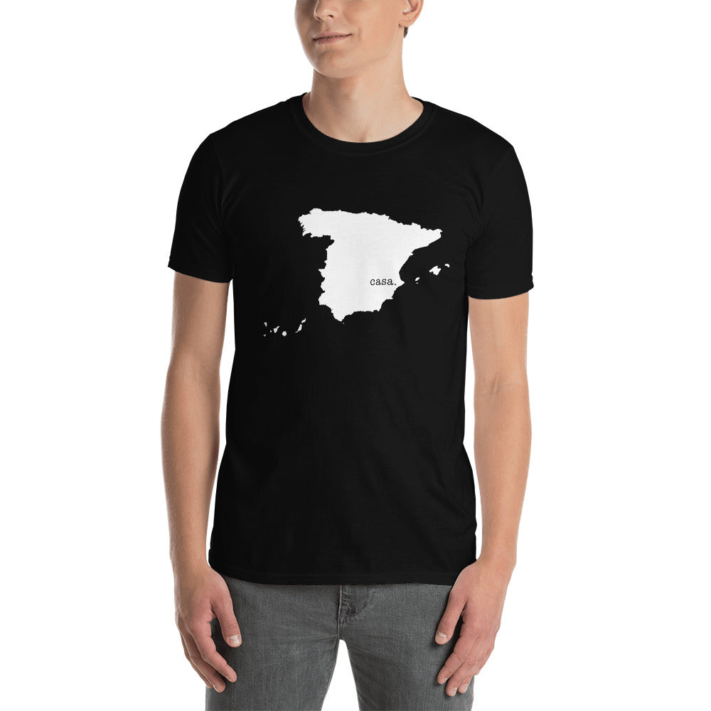 Spain White Map Unisex T-Shirt