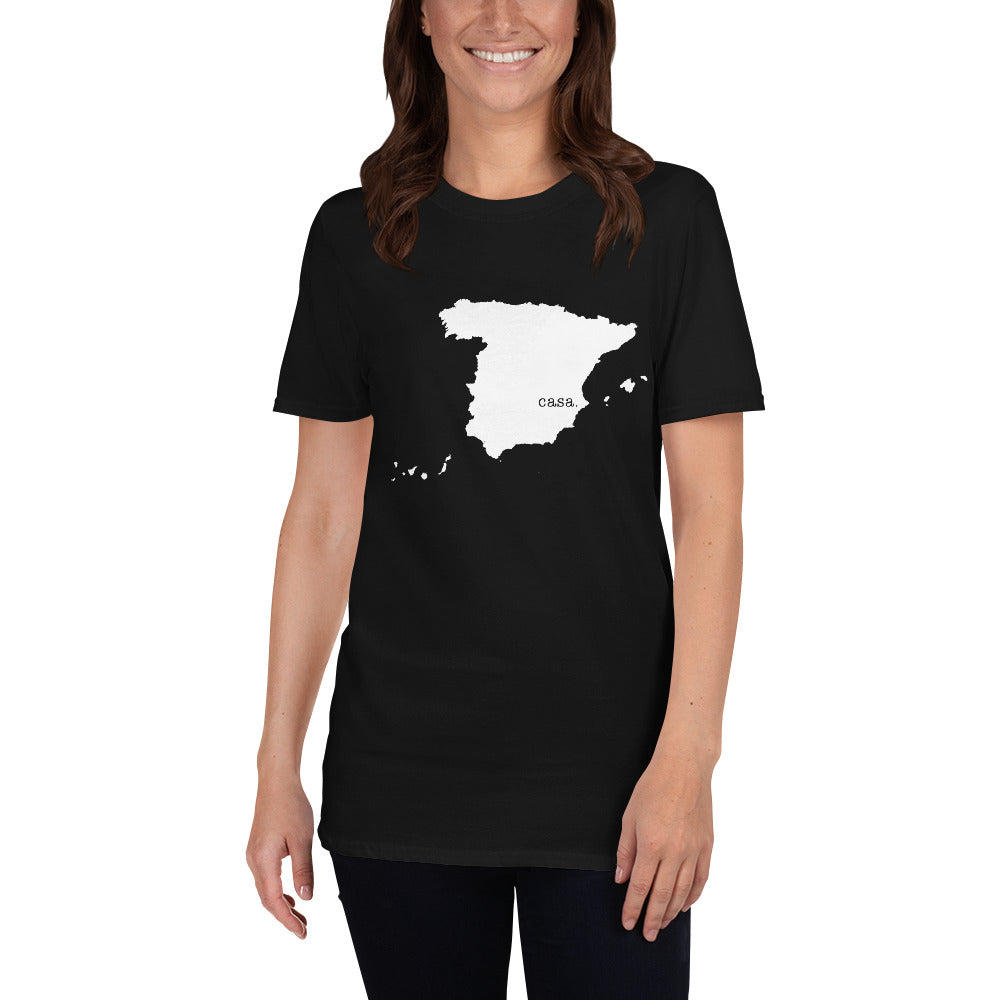 Spain White Map Unisex T-Shirt