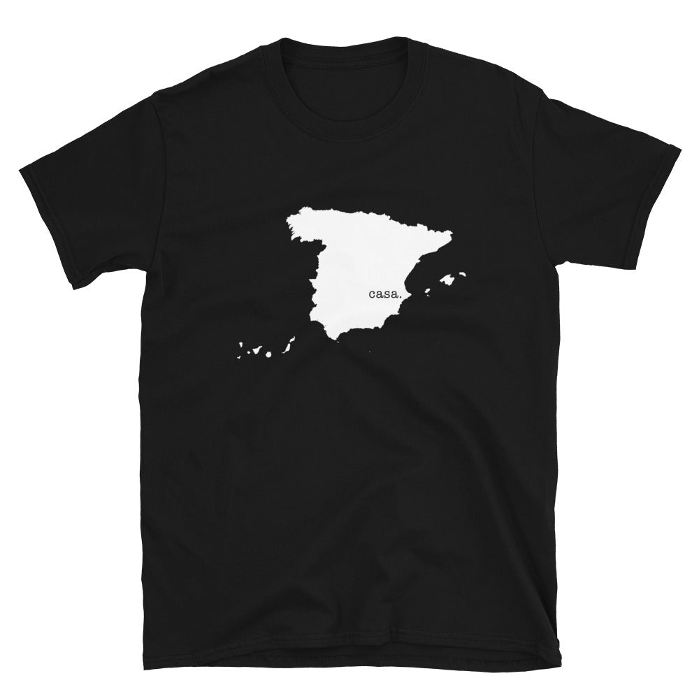 Spain White Map Unisex T-Shirt