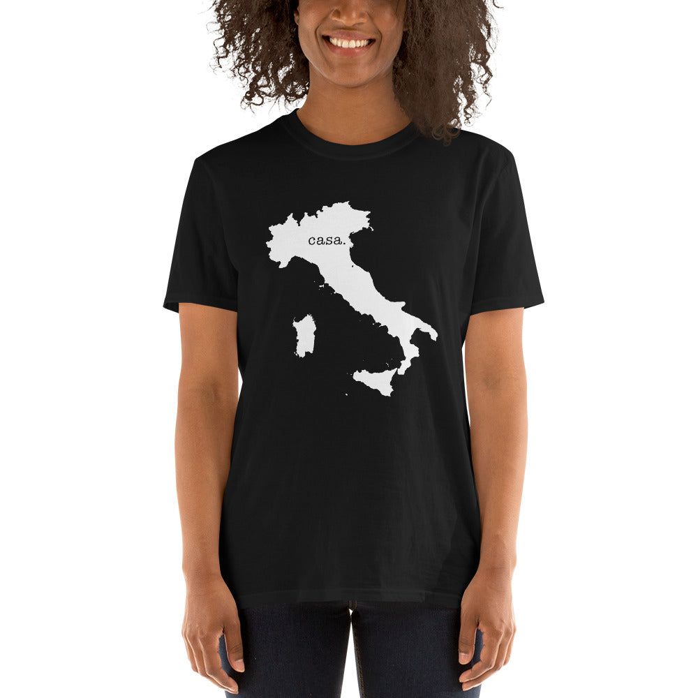 Italy White Map Unisex T-Shirt