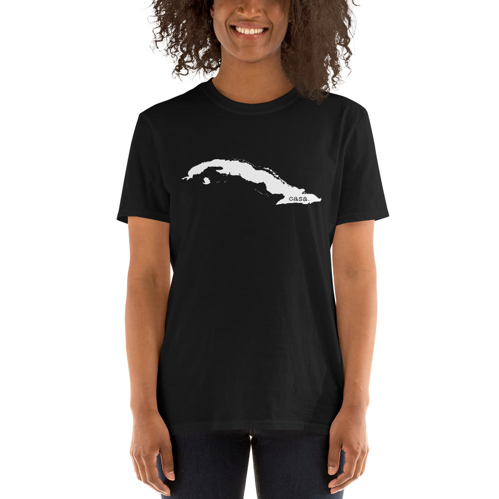 Cuba White Map Unisex T-Shirt