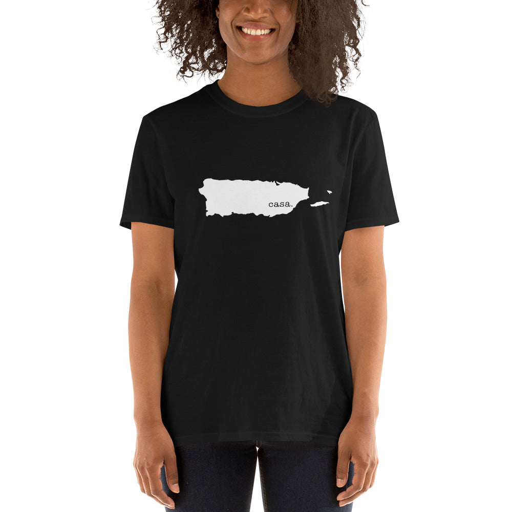 Puerto Rico White Map Unisex T-Shirt