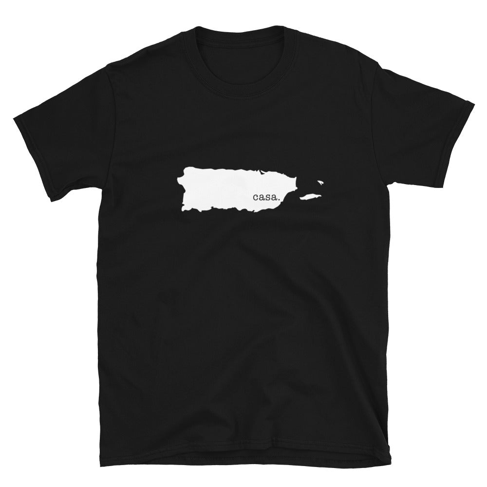 Puerto Rico White Map Unisex T-Shirt