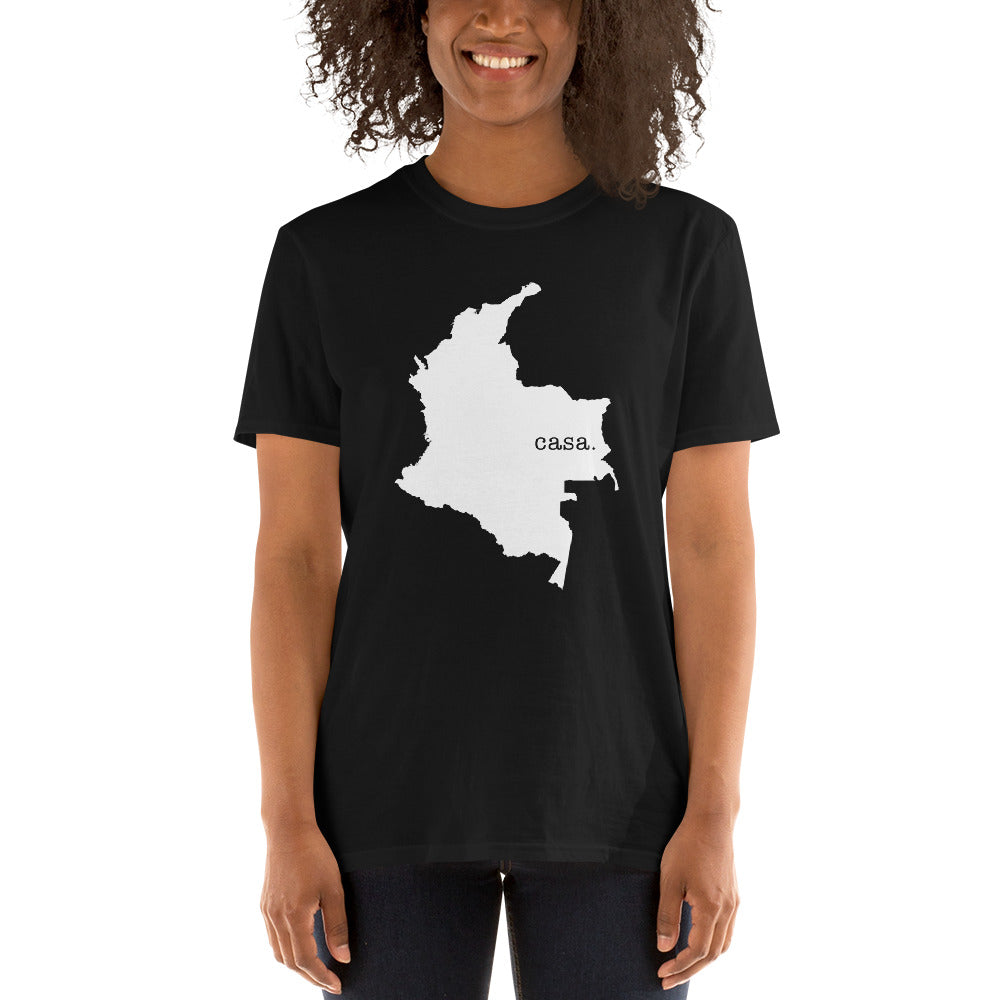 Colombia White Map Unisex T-Shirt