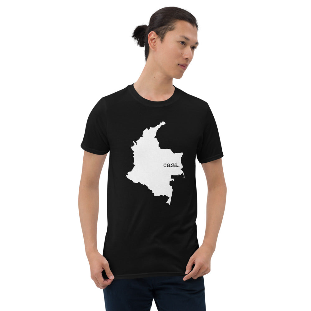 Colombia White Map Unisex T-Shirt