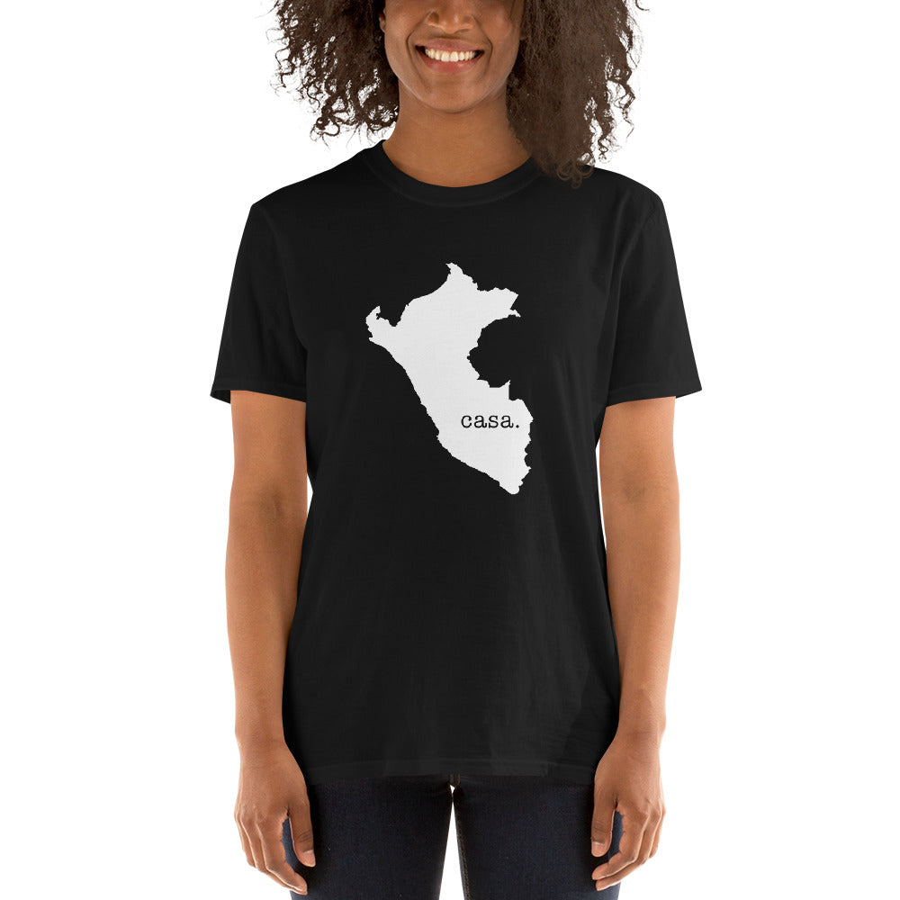 Peru White Map Unisex T-Shirt