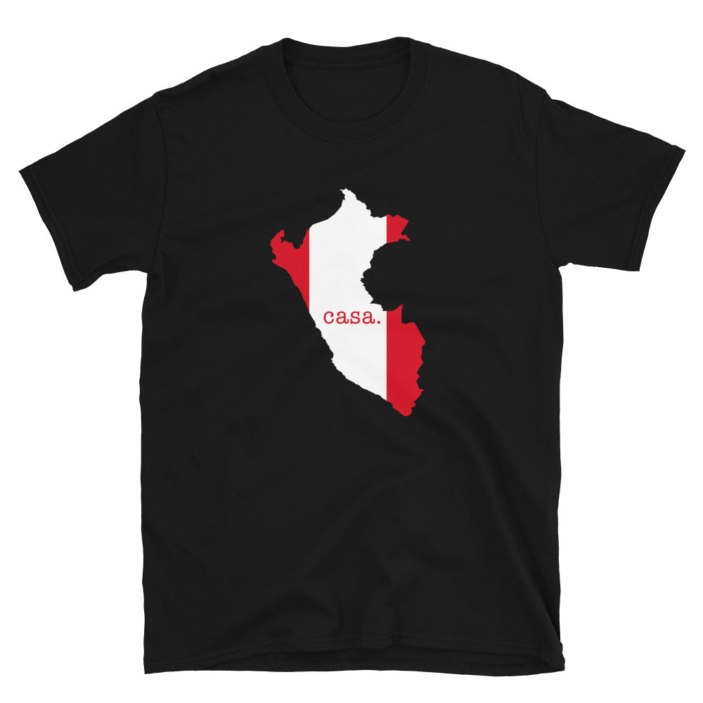 Peru Flag Map Unisex T-Shirt