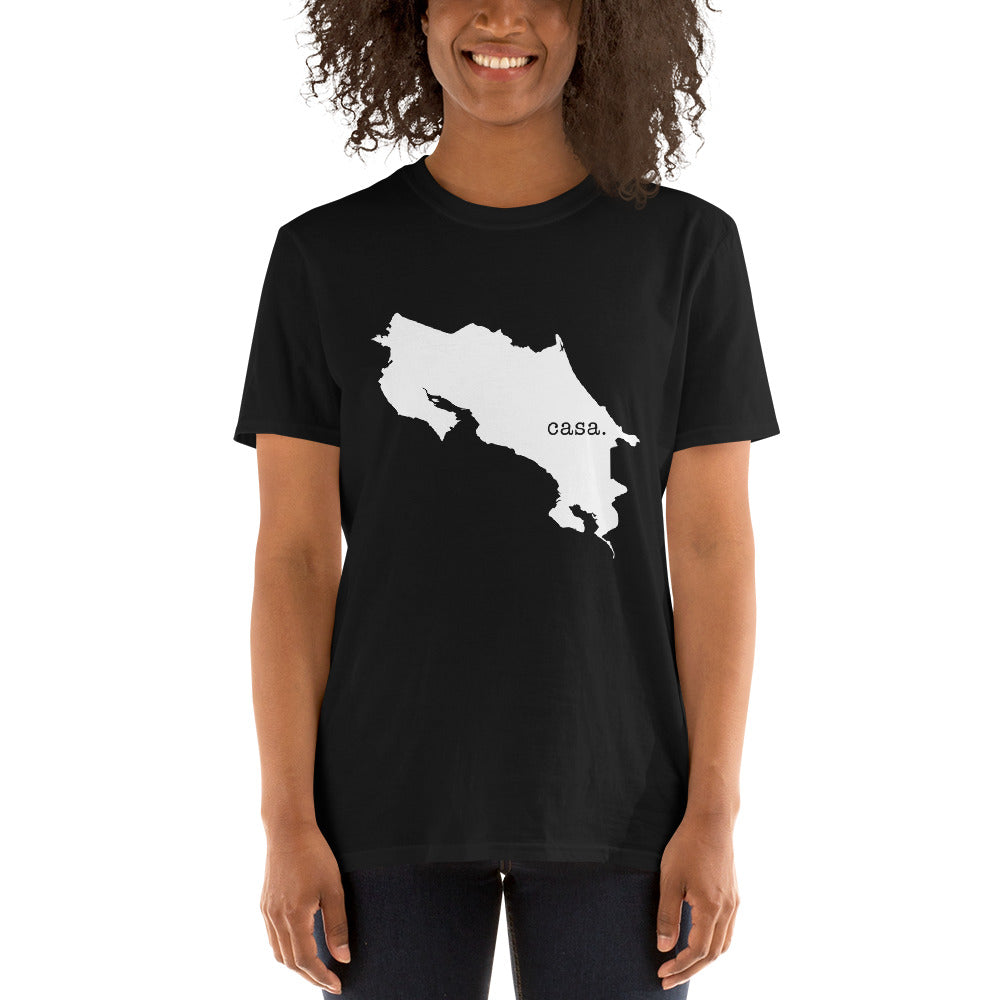 Costa Rica White Map Unisex T-Shirt