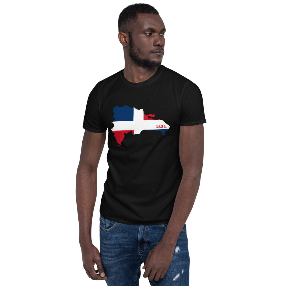 Dominican Republic Flag Map Unisex T-Shirt