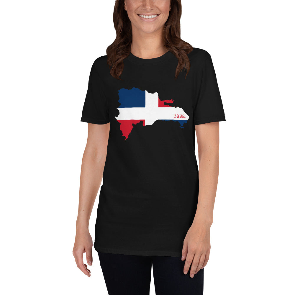 Dominican Republic Flag Map Unisex T-Shirt