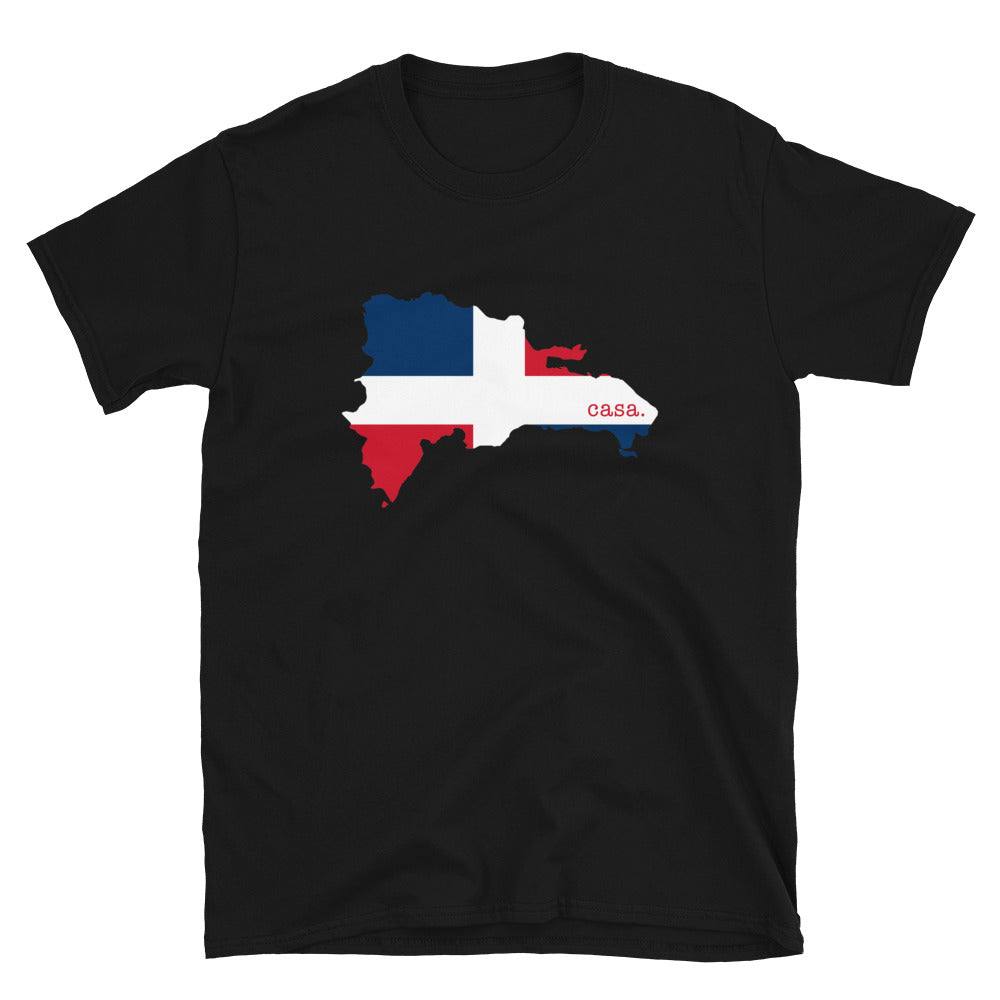 Dominican Republic Flag Map Unisex T-Shirt