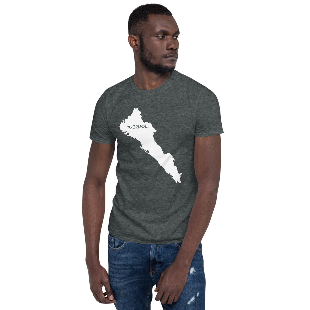 Sinaloa Mexico White Map Unisex T-Shirt