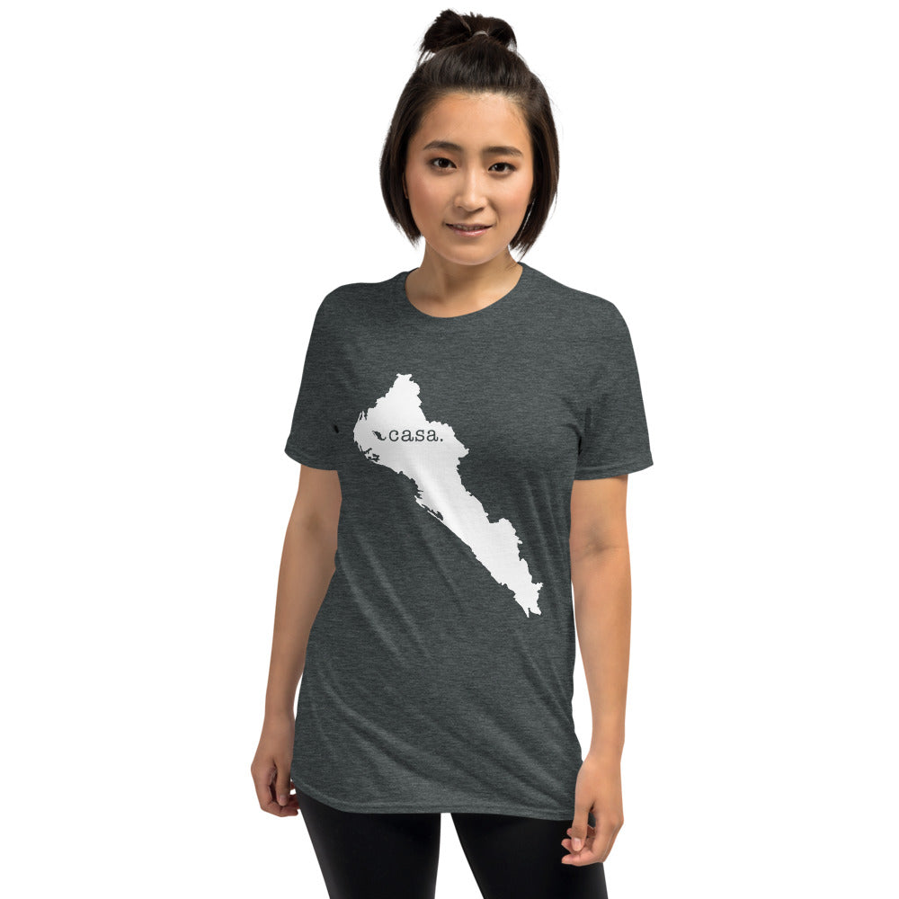 Sinaloa Mexico White Map Unisex T-Shirt