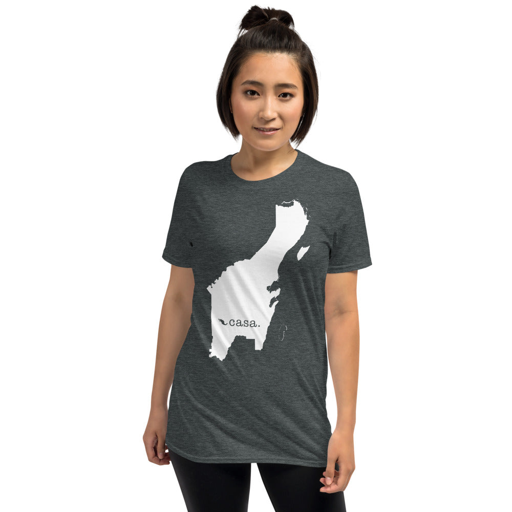 Quintana Roo Mexico White Map Unisex T-Shirt