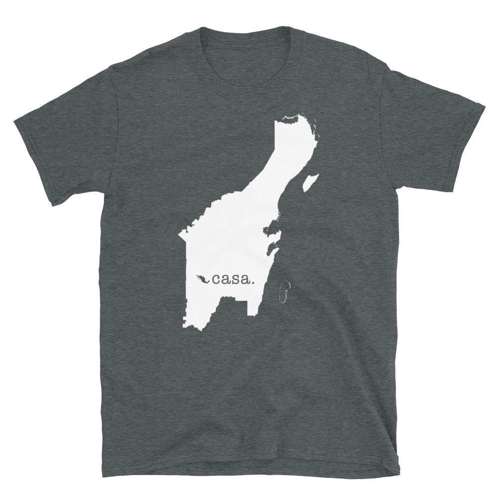 Quintana Roo Mexico White Map Unisex T-Shirt