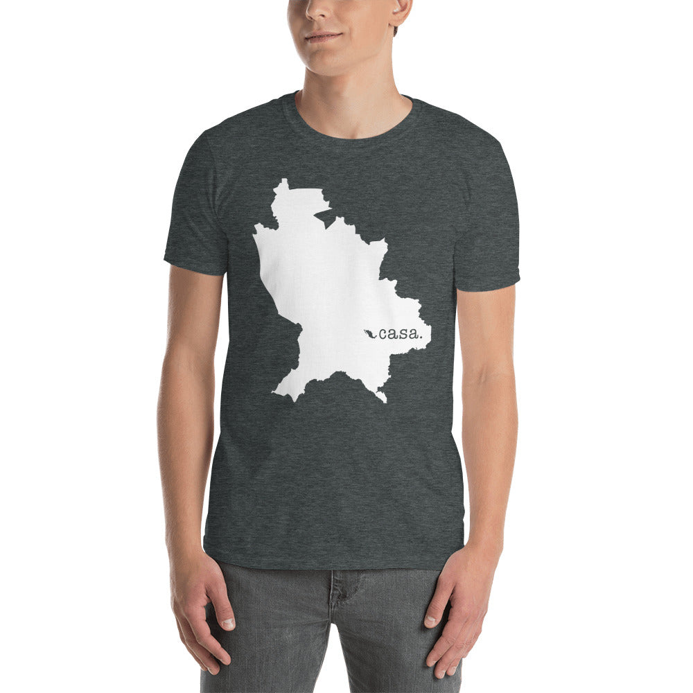 Camiseta unisex con mapa blanco de Nayarit, México