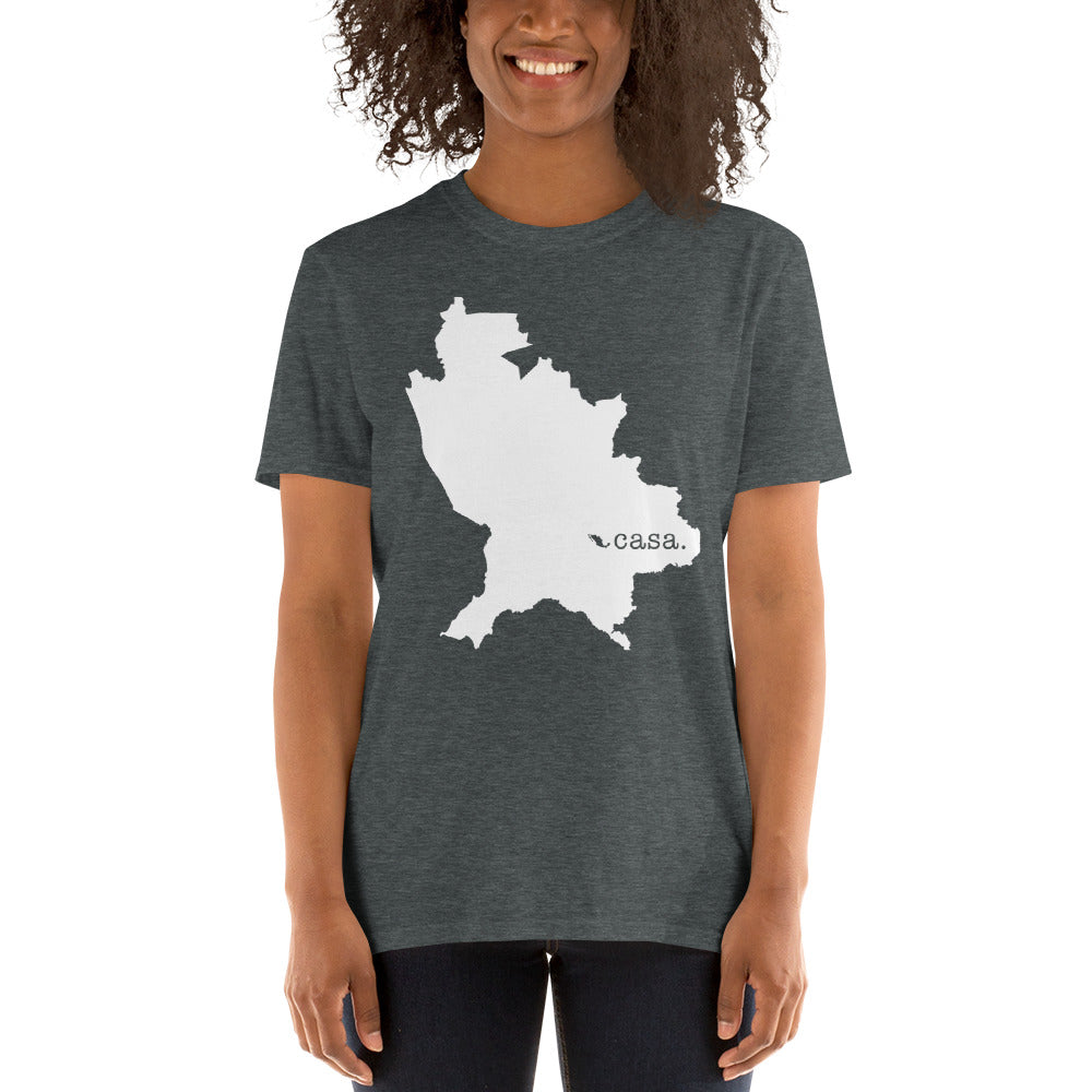 Camiseta unisex con mapa blanco de Nayarit, México