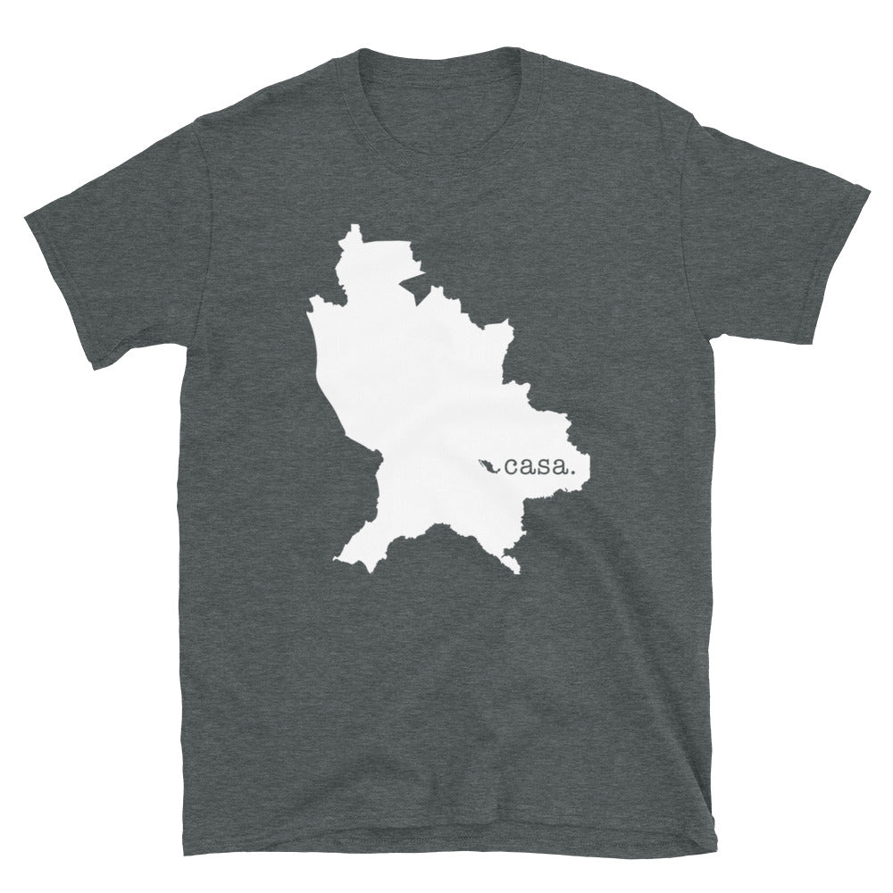 Camiseta unisex con mapa blanco de Nayarit, México