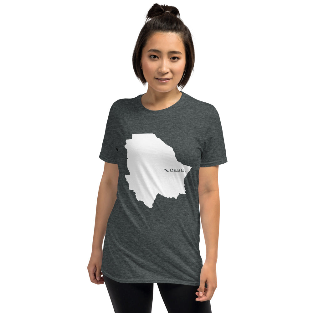 Chihuahua Mexico White Map Unisex T-Shirt