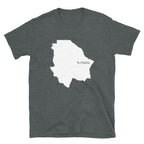 Camiseta unissex com mapa branco do México Chihuahua