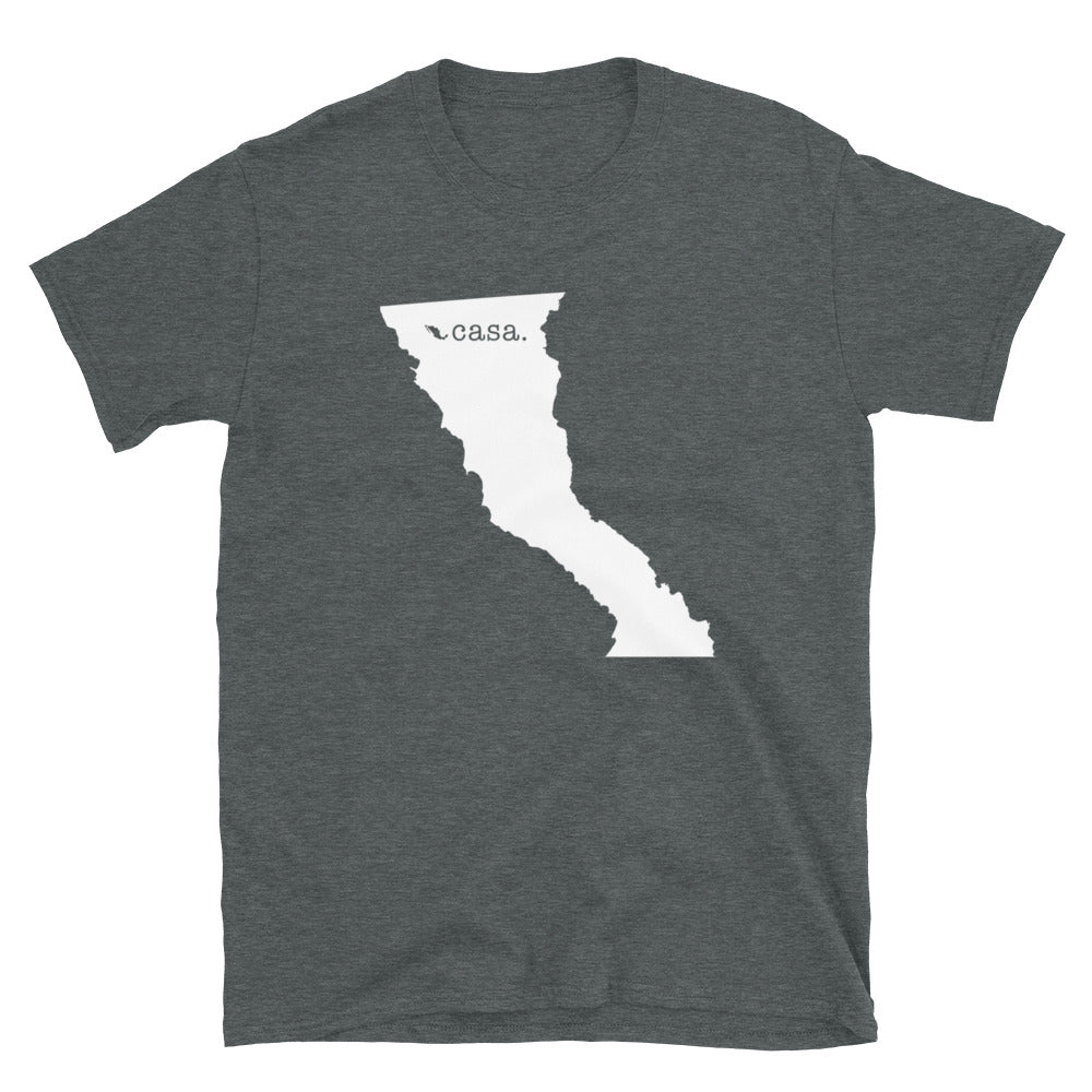 Baja California Mexico White Map Unisex T-Shirt