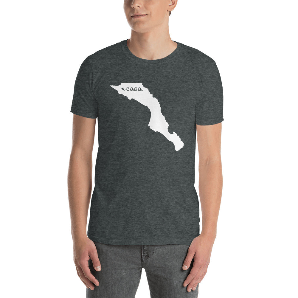 Baja California Sur Mexico White Map Unisex T-Shirt