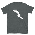 Baja California Sur Mexico White Map Unisex T-Shirt