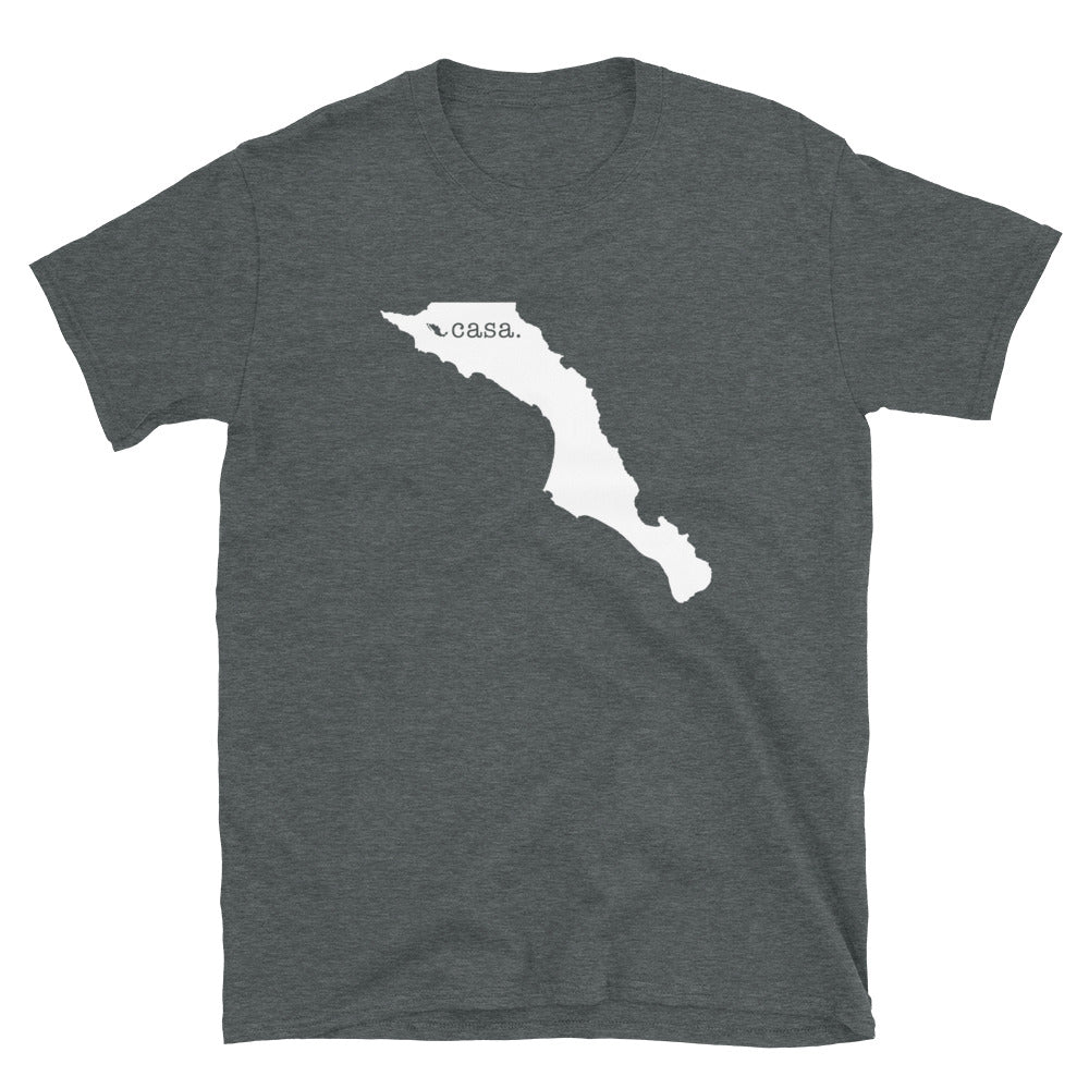 Baja California Sur Mexico White Map Unisex T-Shirt