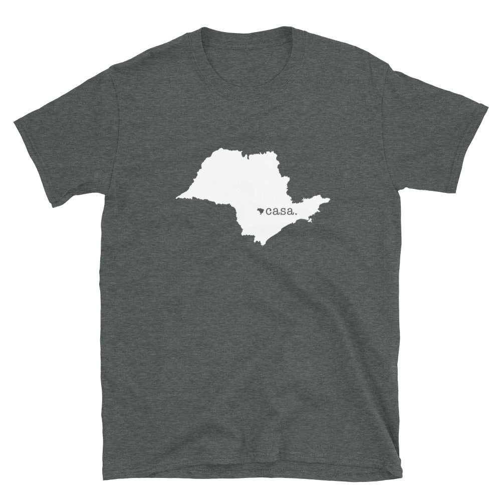 São Paulo Brazil White Map Unisex T-Shirt