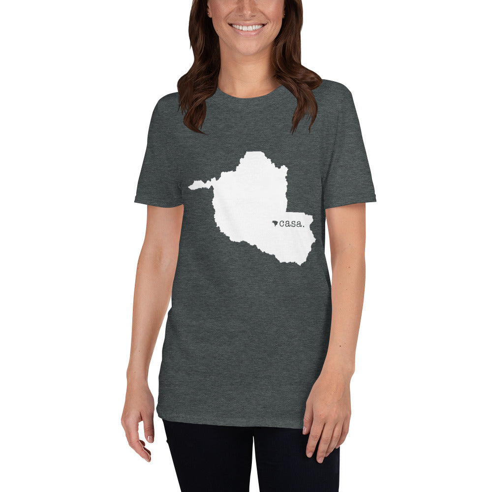 Rondonia Brazil White Map Unisex T-Shirt