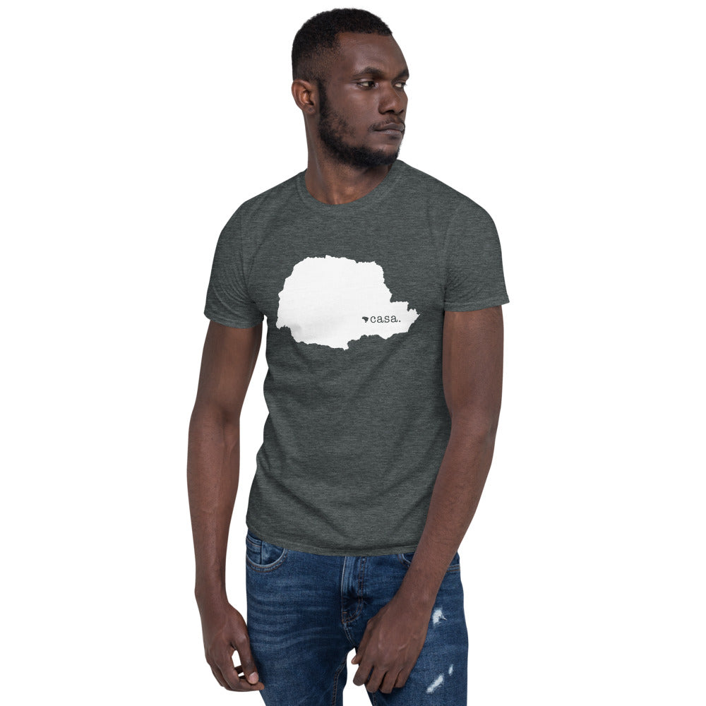 Paraná Brazil White Map Unisex T-Shirt