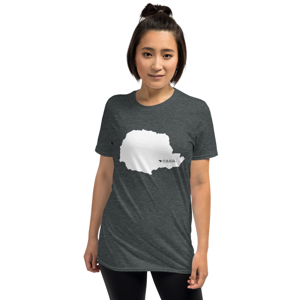 Paraná Brazil White Map Unisex T-Shirt