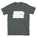 Camiseta unisex con mapa blanco del Distrito Federal de Brasil