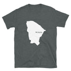 Camiseta unisex con mapa blanco de Ceará, Brasil