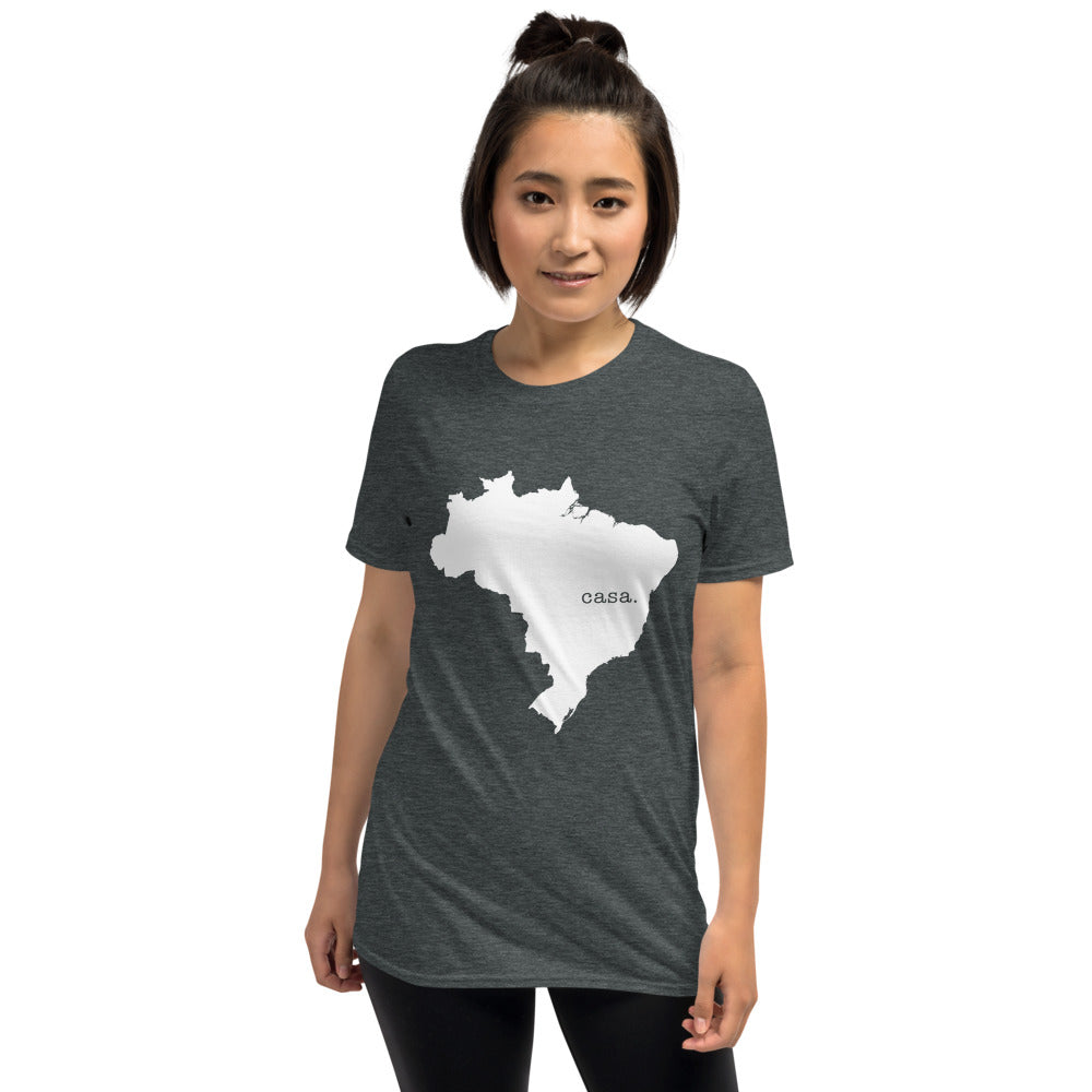 Brazil White Map Unisex T-Shirt