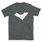 Camiseta unisex con el mapa blanco de Alagoas, Brasil