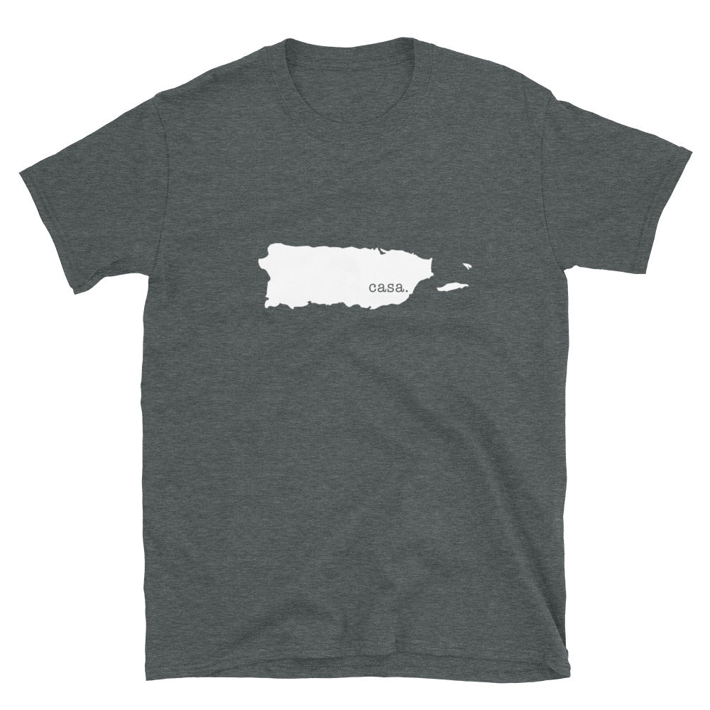 Puerto Rico White Map Unisex T-Shirt