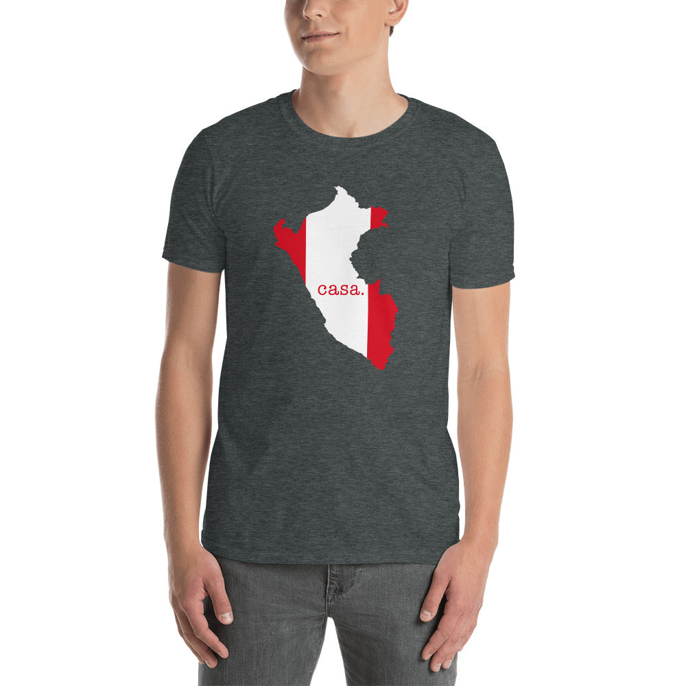 Peru Flag Map Unisex T-Shirt