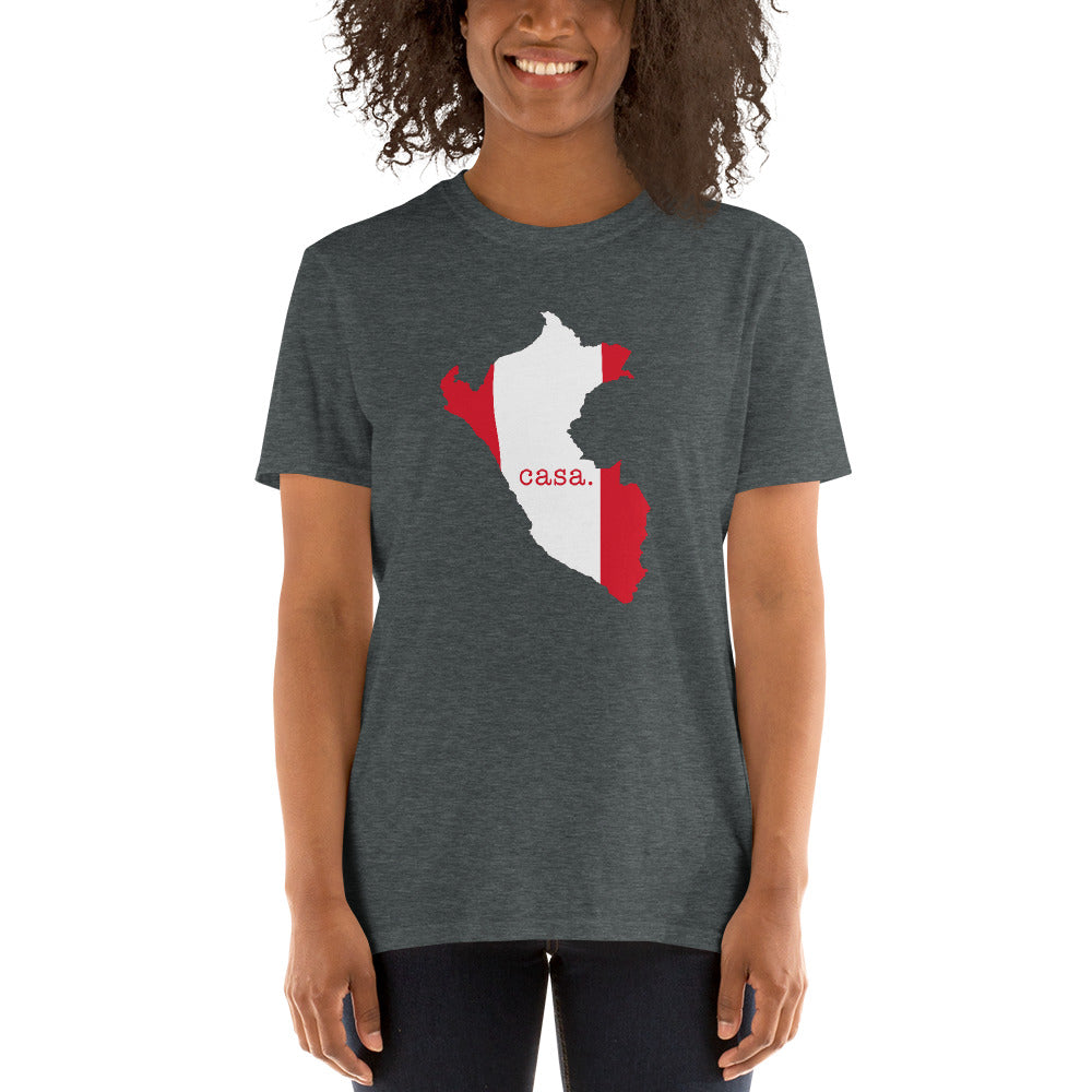 Peru Flag Map Unisex T-Shirt