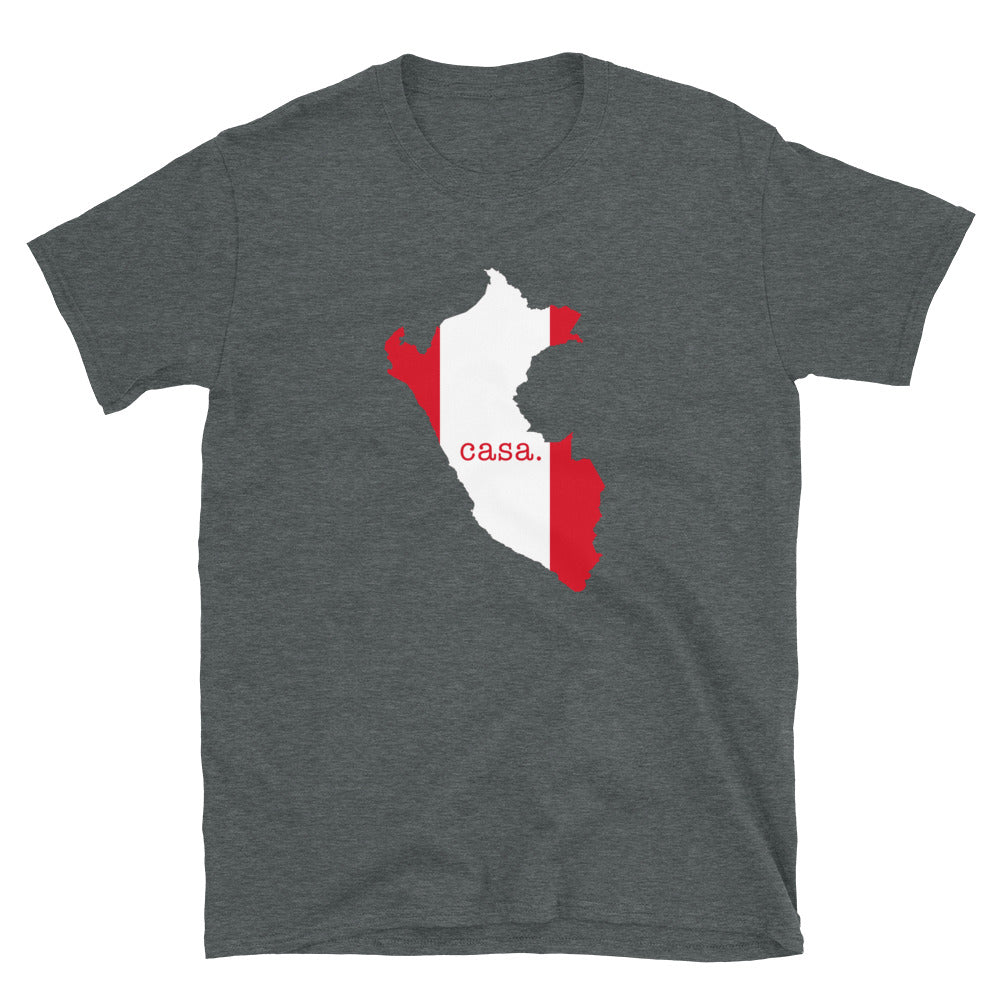 Peru Flag Map Unisex T-Shirt