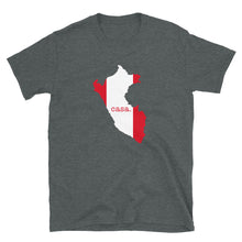 Load image into Gallery viewer, Peru Flag Map Unisex T-Shirt
