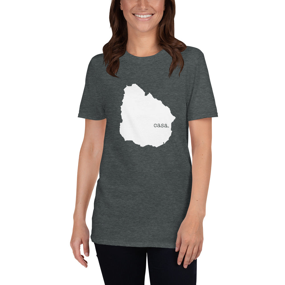 Uruguay White  Map Unisex T-Shirt