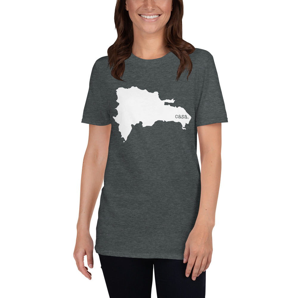 Dominican Republic White Map Unisex T-Shirt