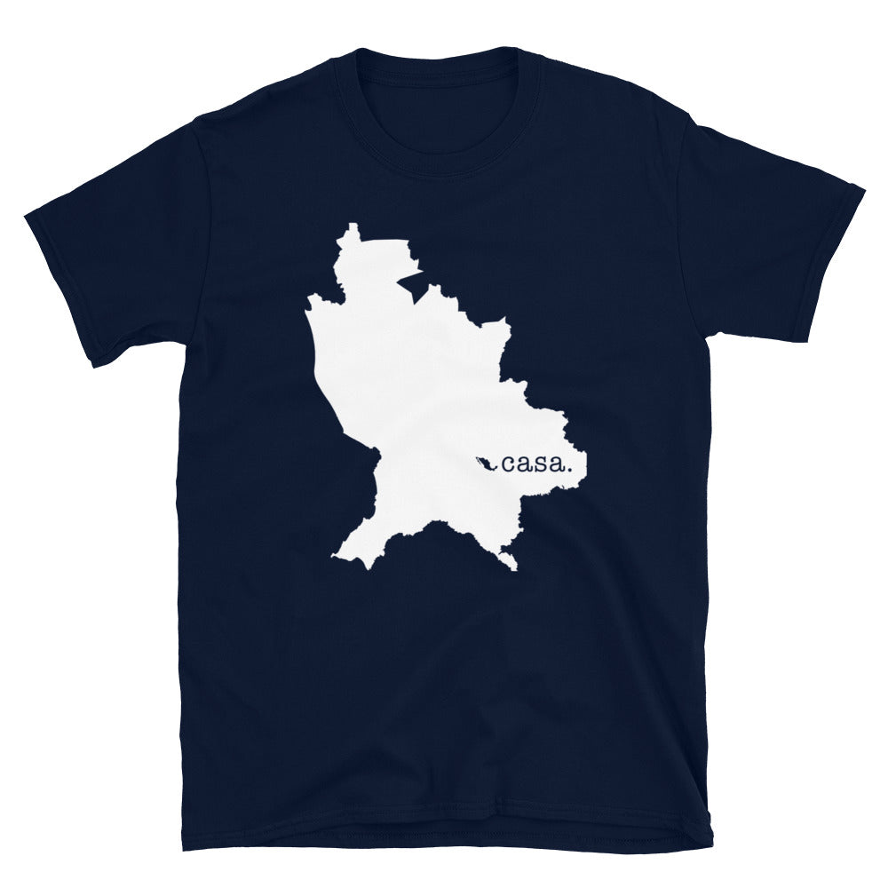 Camiseta unisex con mapa blanco de Nayarit, México