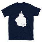 Camiseta unisex con mapa blanco del Distrito Federal de México