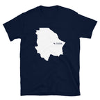 Camiseta unissex com mapa branco do México Chihuahua