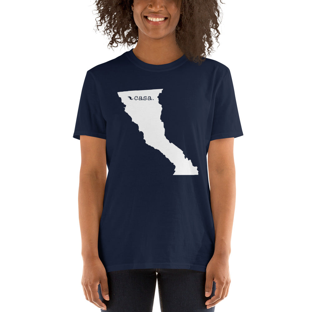 Baja California Mexico White Map Unisex T-Shirt