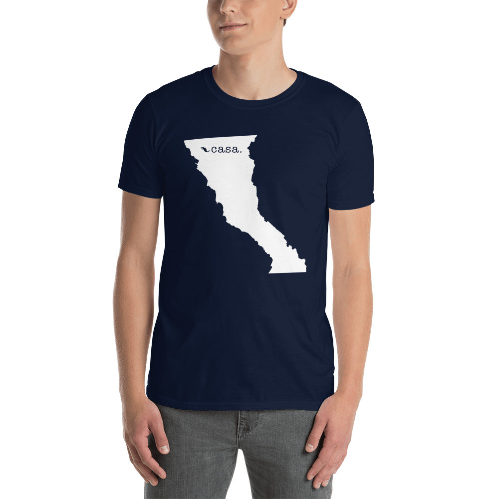 Baja California Mexico White Map Unisex T-Shirt
